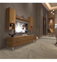 Decoraktiv Eko 5da Mdf Std Krom Ayaklı Tv Ünitesi Tv Sehpası (PERA MODA)