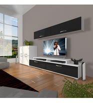Decoraktiv Ekoflex 6y Slm Tv Ünitesi Tv Sehpası (Beyaz-Siyah)