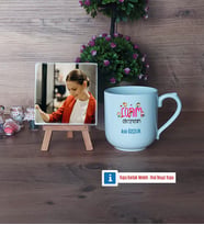Öğretmenler Günü Hediyesi Fotoğraflı Dekoratif Taş, Kupa Bardak Beyaz Hediye (Model 5)