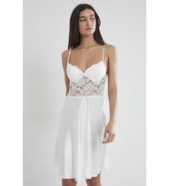 Pierre Cardin  Saten Dantelli Gecelik  - 627 (Ekru)