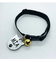 Kedi Tasma, Ayarlanabilir ve Kediye Özel Kedi Boyun Tasması (Siyah)