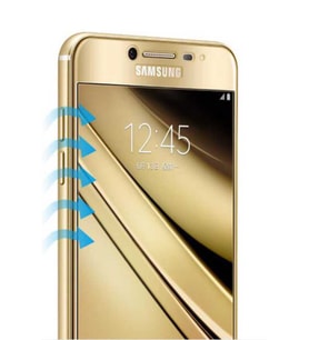 Samsung Galaxy J7 Prime Temperli Cam Full Ekran Koruyucu (Gold)