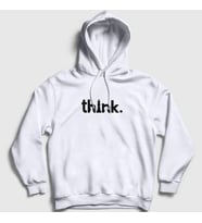 Presmono Unisex Gri Think Chess Satranç Kapüşonlu Sweatshirt 341641tt (Beyaz)