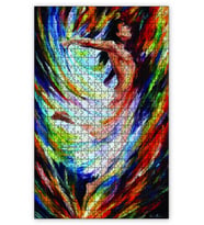 Cakapuzzle Renkli Dans Kadın Puzzle Yapboz MDF (Ahşap) (1000 Parça)