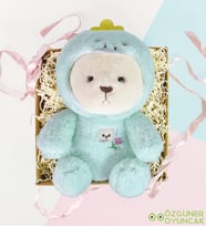 45 cm Pufi Domuz Peluş Oyuncak: Çocuklar İçin Eğlenceli Dost Hediye Kutulu (Yeşil)