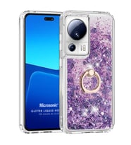 Microsonic Xiaomi Mi 13 Lite Kılıf Glitter Liquid Holder Pembe (Mor)