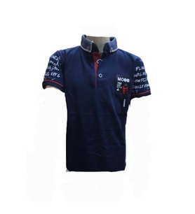 Petitox Çocuk Erkek Polo Yaka Baskılı T-shirt 3023 - Kırmızı - 7 YAŞ (Lacivert)