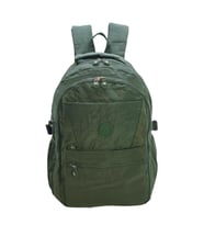 Çok Cepli Hafif Klinkır Kumaş Okul Sırt Çantası Unisex Çanta (Yeşil)