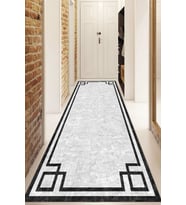 Dijital Baskılı Kaymaz Taban Yıkanabilir Modern Yolluk Ve Koridor Halısı NDU-HT-364 (Gri)