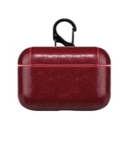 Microsonic AirPods Pro 2.Nesil Kılıf Litchi Texture Siyah (Kırmızı)