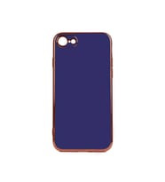 Apple iPhone 7 Kılıf Zore Bark Kenarları Altın Renk Kılıf (Lacivert)