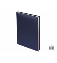 DERİ KAPAK DEFTER AJANDA TARİHSİZ KARELİ 20X28 CM (Lacivert)
