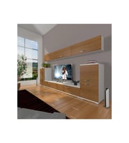 Decoraktiv Eko 9 Slm Std Tv Ünitesi Tv Sehpası (Beyaz - Ceviz)