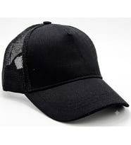 Cap Yazlık Fileli Unisex Beyzbol Şapka cp222 Siyah
