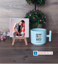 Abiye Hediye Fotoğraflı Dekoratif Taş, Kupa Bardak Beyaz Hediye (Model 12)