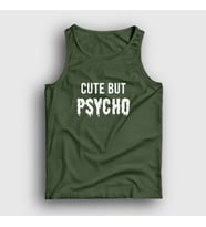Presmono Unisex Sarı Cute But Psycho Atlet 397458tt (Haki)