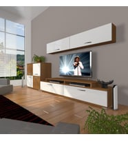 Decoraktiv Ekoflex 6y Slm Tv Ünitesi Tv Sehpası (Beyaz - Kahverengi)