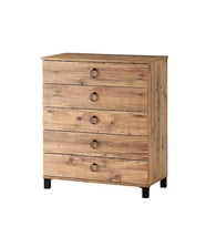 Buket Geniş 5 Çekmeceli Şifonyer 85x45x95 Demonte  (Ceviz)