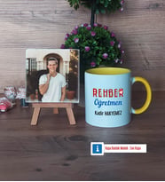 Rehber Öğretmen Fotoğraflı Dekoratif Taş, Kupa Bardak Beyaz Hediye (Model 7)