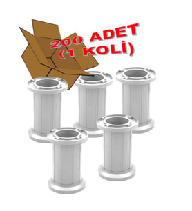 Jumbo Mobilya Ayağı 10 cm - Koltuk, Kanepe, Dolap ve Baza İçin, Ayarlanabilir, 200 Adet (Kirli Beyaz)