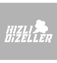 Hızlı Dizeller Araba Sticker siyah 16x8 CM (Beyaz)
