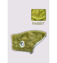 Köpek Kıyafeti - Fermuarlı rabbit köpek ceketi (Yeşil)