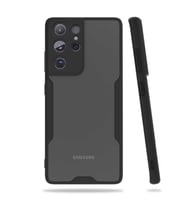 Galaxy S21 Ultra Kılıf Zore Parfe Kenarları Pastel Renk Silikon (Siyah)