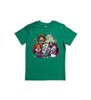 MONSTER HIGH baskılı pamuklu penye kumaş yazlık çocuk tişört (Yeşil)