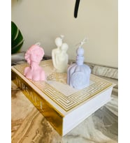 Dekoratif Kokulu Üçlü Mum Seti/ Decorative Scented Handmade Candle Sets (Karışık)