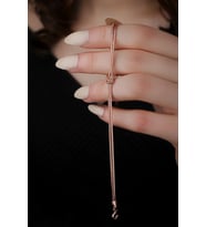 ENCİLİ SİLVER 925 Ayar Gümüş Düğüm Model Bileklik (Rose)