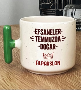 Kişiye Özel Efsaneler Temmuzda Doğar Hediye T Kupa Bardak Doğum Günü Hediyesi (Yeşil)