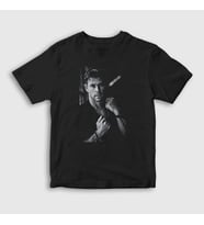 Presmono Unisex Çocuk Beyaz Grayscale Chris Hemsworth T-Shirt 358689tt (Siyah)
