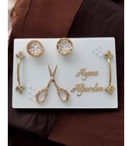 Adore Gold Söz Tepsisi (Mavi)