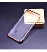 Huawei Y6 2018 Kılıf Dört Köşeli Lazer Silikon Kılıf (Rose)