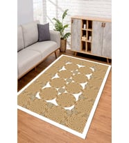 Dijital Kaymaz Taban Yıkanabilir Renkli Salon Halısı Mutfak Halısı Yolluk ND-SD-321 (Krem)