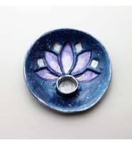 Lotus Seramik Tütsülük (Gece Mavisi)