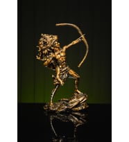 Narçiçeği Takı ve Hediyelik Eşya Antik Yunan Kahramanı Herkül Herakles Orta Boy Altın / Bronz Heykel Biblo (Bronz)