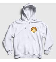 Presmono Unisex Beyaz Dogecoin Bitcoin Kapüşonlu Sweatshirt 263557tt (Beyaz)