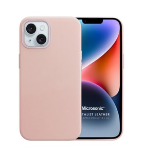 Microsonic Apple iPhone 13 Kılıf Metalist Leather Turuncu (Pembe)