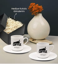Hediye Kutusunda Kişiye Özel 2'li Baskılı Fincan (Model 4)