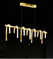 Opella Yemek Masası  Led Avize (Gold)
