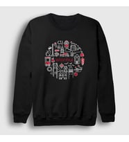 Presmono Unisex Beyaz Tourist Travel İstanbul Türkiye Turkey Sweatshirt 499672tt (Siyah)