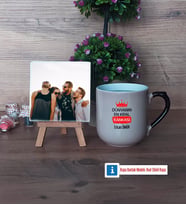 Arkadaşa Hediye Fotoğraflı Dekoratif Taş, Kupa Bardak Beyaz HediyeDoğum Günü Hediyesi (Model 10)