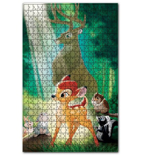Cakapuzzle Ormanda Bambi ve Babası Puzzle Yapboz MDF (Ahşap) (255 Parça)