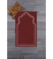 EVDEYA Dijital Baskılı Yıkanabilir Hediyelik Namazlık Seccade 70x130 cm, SECCADE-13-GRİ, (Kırmızı)