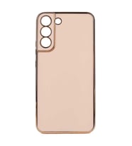Galaxy S22 Plus Kılıf Zore Bark Kenarları Altın Renk Kılıf (Rose)