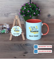 En İyi Eczacı Kupa Bardak Kırmızı ve Ahşap Anahtarlık Hediye (Model 12)