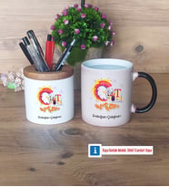 Grafiker Kalemlik, Kupa Bardak T Kişiye Özel Hediye (Model 3)