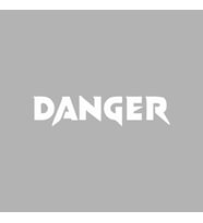 Danger Araba Sticker siyah 15x3 CM (Beyaz)