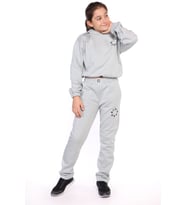 Toontoy Kız Çocuk Kapüşonlu Baskılı Crop Takım (Yeşil)